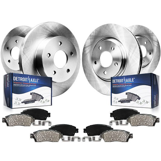 Detroit Axle - Brake Kit for 2005-2007 Ford Escape Mercury Mariner 2005 2006 Mazda Tribute, Disc Brake Rotors Ceramic Brakes Pad
